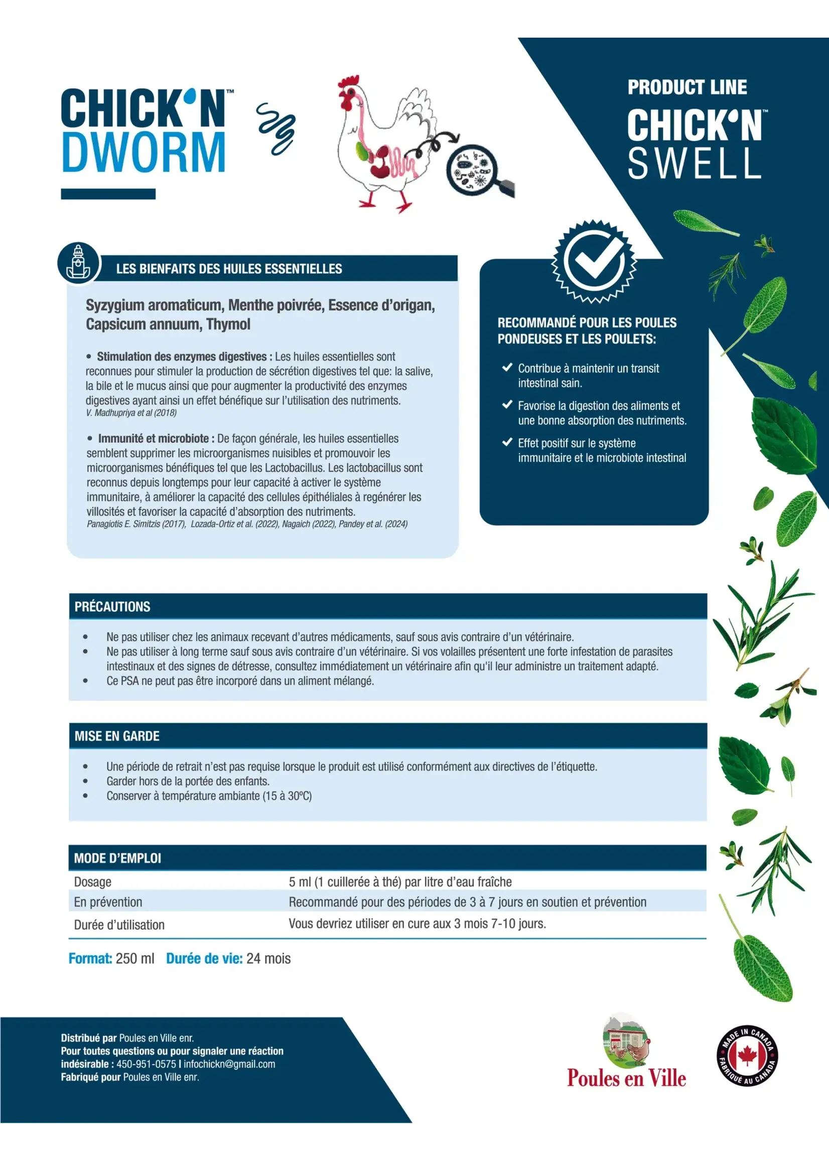 CHICK'N SWELL CHICKN DWORM 250 ML