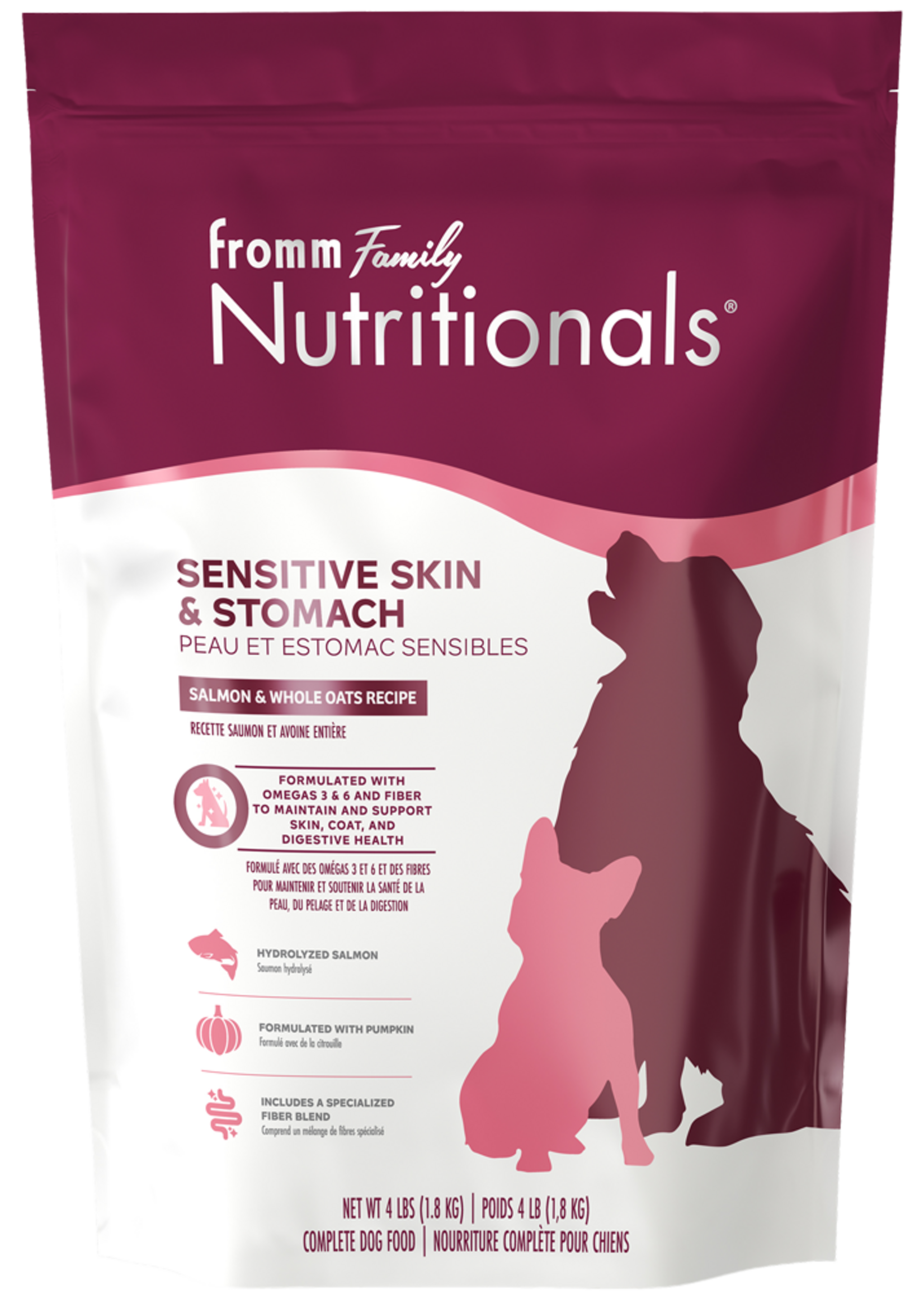 FROMM FROMM CHIEN PEAU ET ESTOMAC SENSIBLES SAUMON ET AVOIN E ENTIÈRE