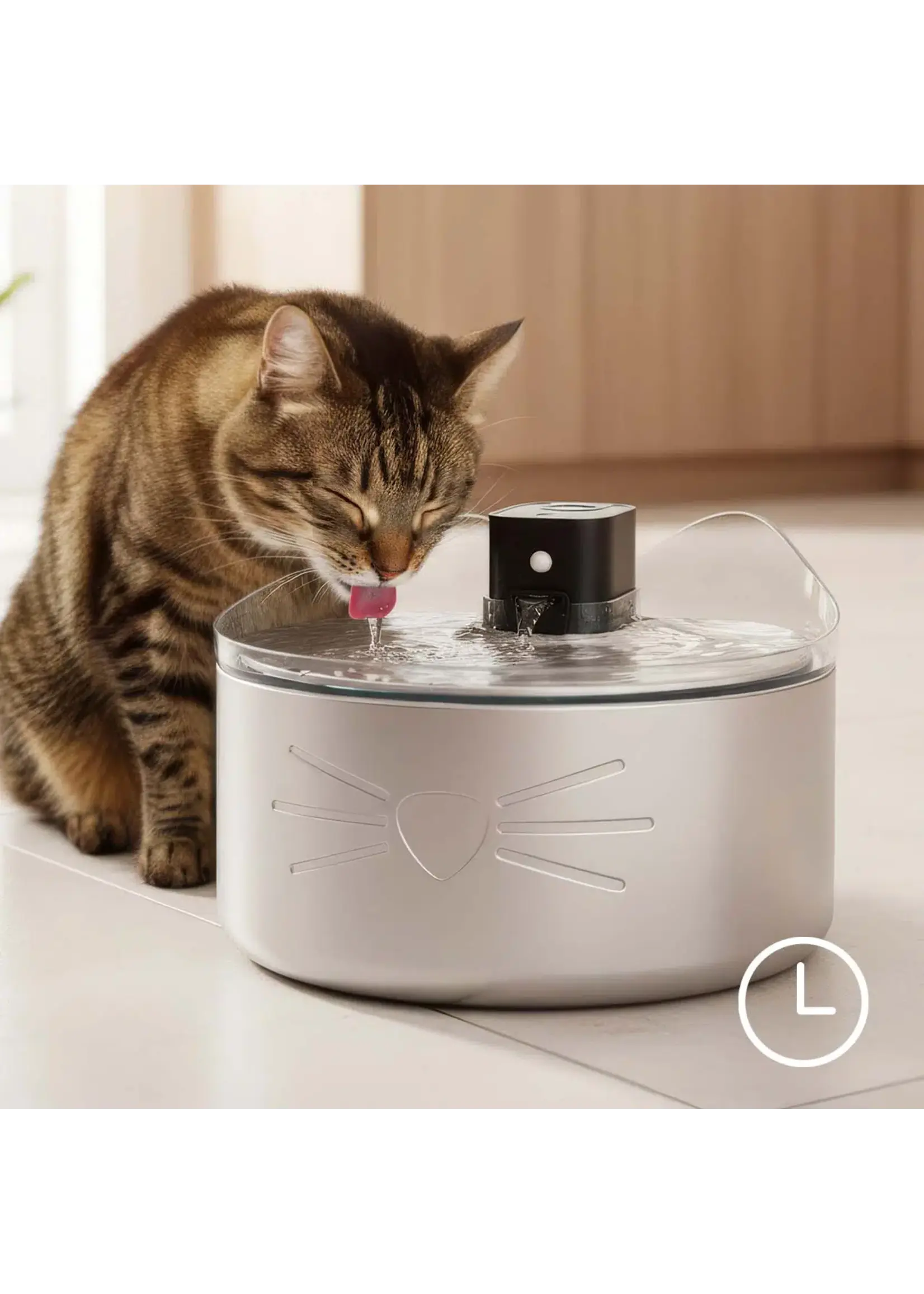 CATIT CATIT ABREUVOIR ACIER INOXYDABLE SANS FIL AVEC CLARIFICATEUR UVC 5L