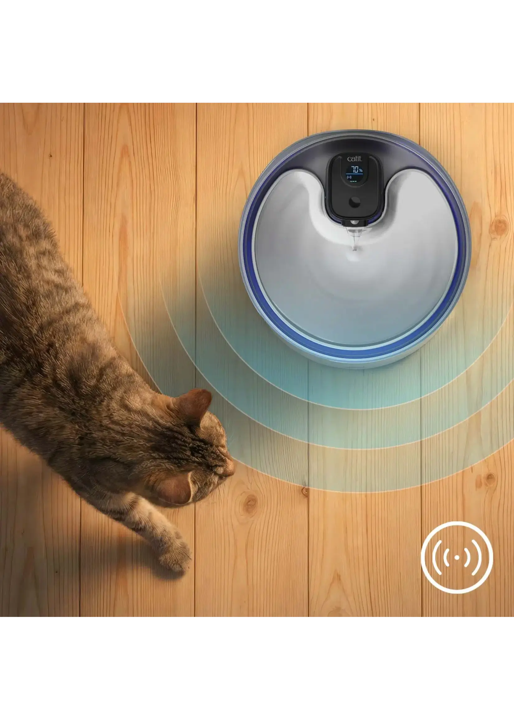 CATIT CATIT ABREUVOIR ACIER INOXYDABLE SANS FIL AVEC CLARIFICATEUR UVC 5L