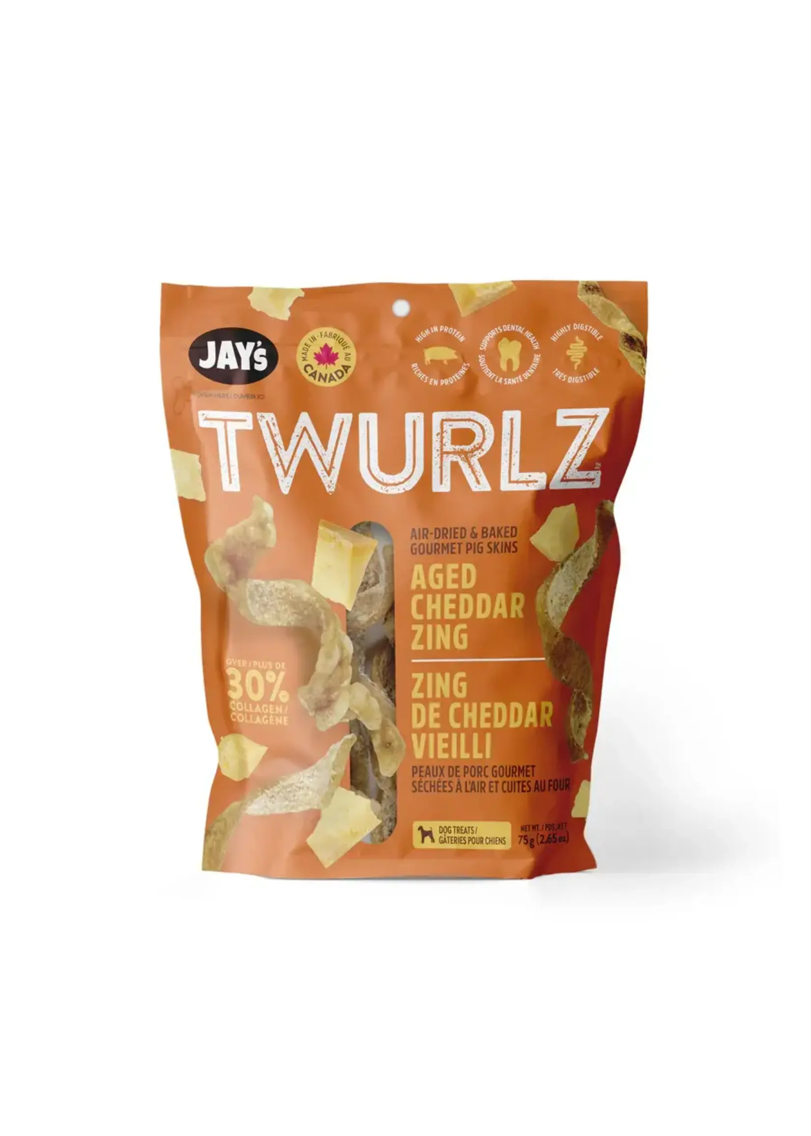 JAY'S JAY'S TWURLZ PEAUX DE PORC SÉCHÉES A L'AIR 75 G