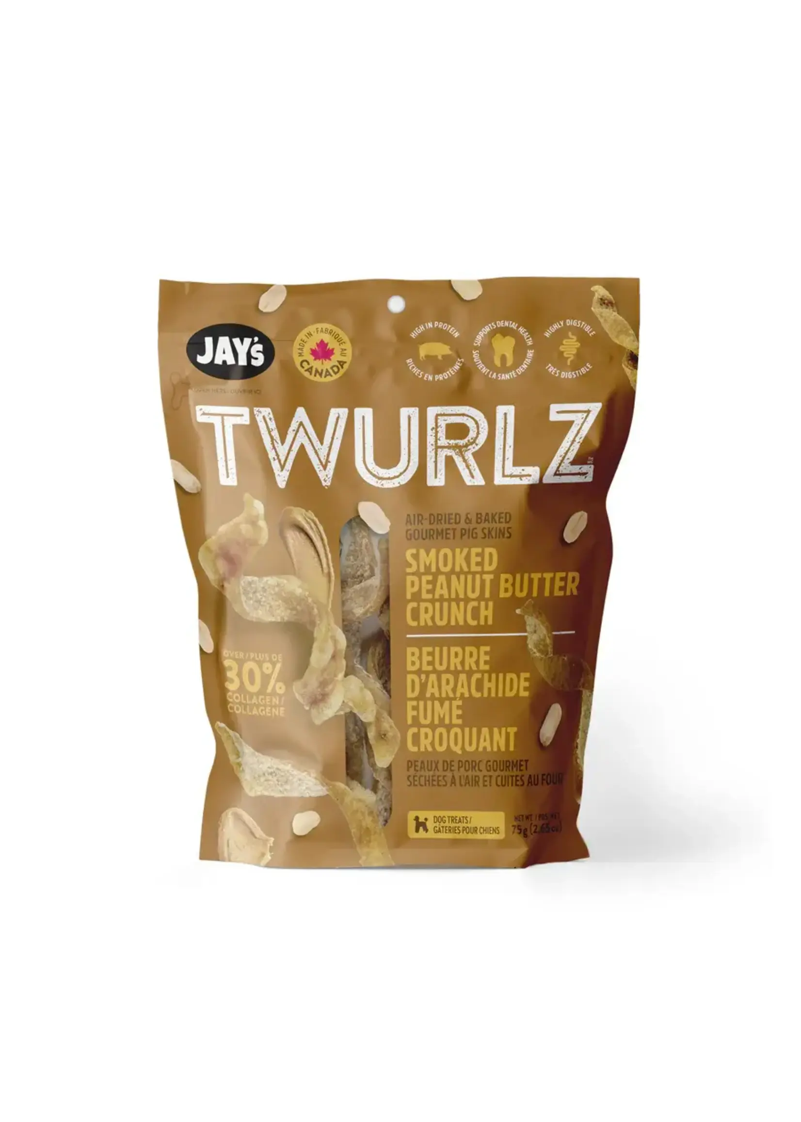 JAY'S JAY'S TWURLZ PEAUX DE PORC SÉCHÉES A L'AIR 75 G
