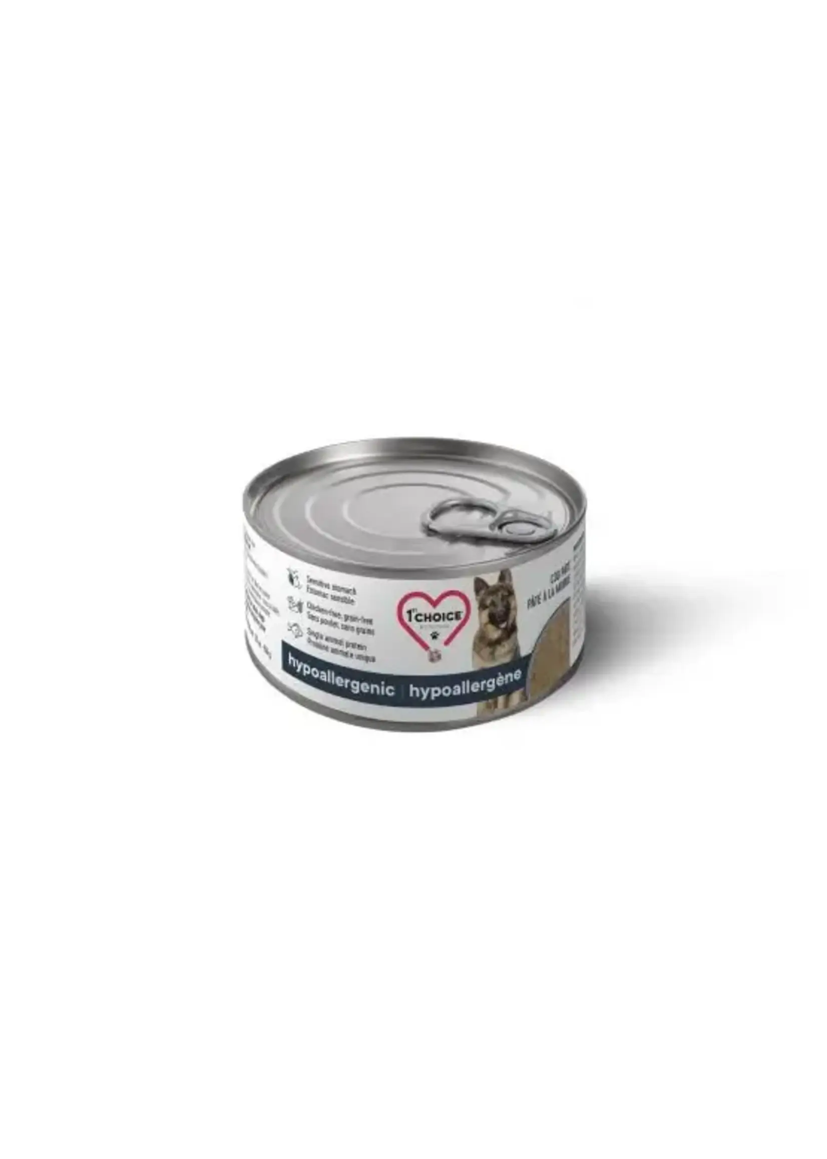 1ST CHOICE 1ST CHOICE CHIEN NOURRITURE HUMIDE HYPOALLERGENE A LA MORUE EN PATE SANS GRAINS 156 G