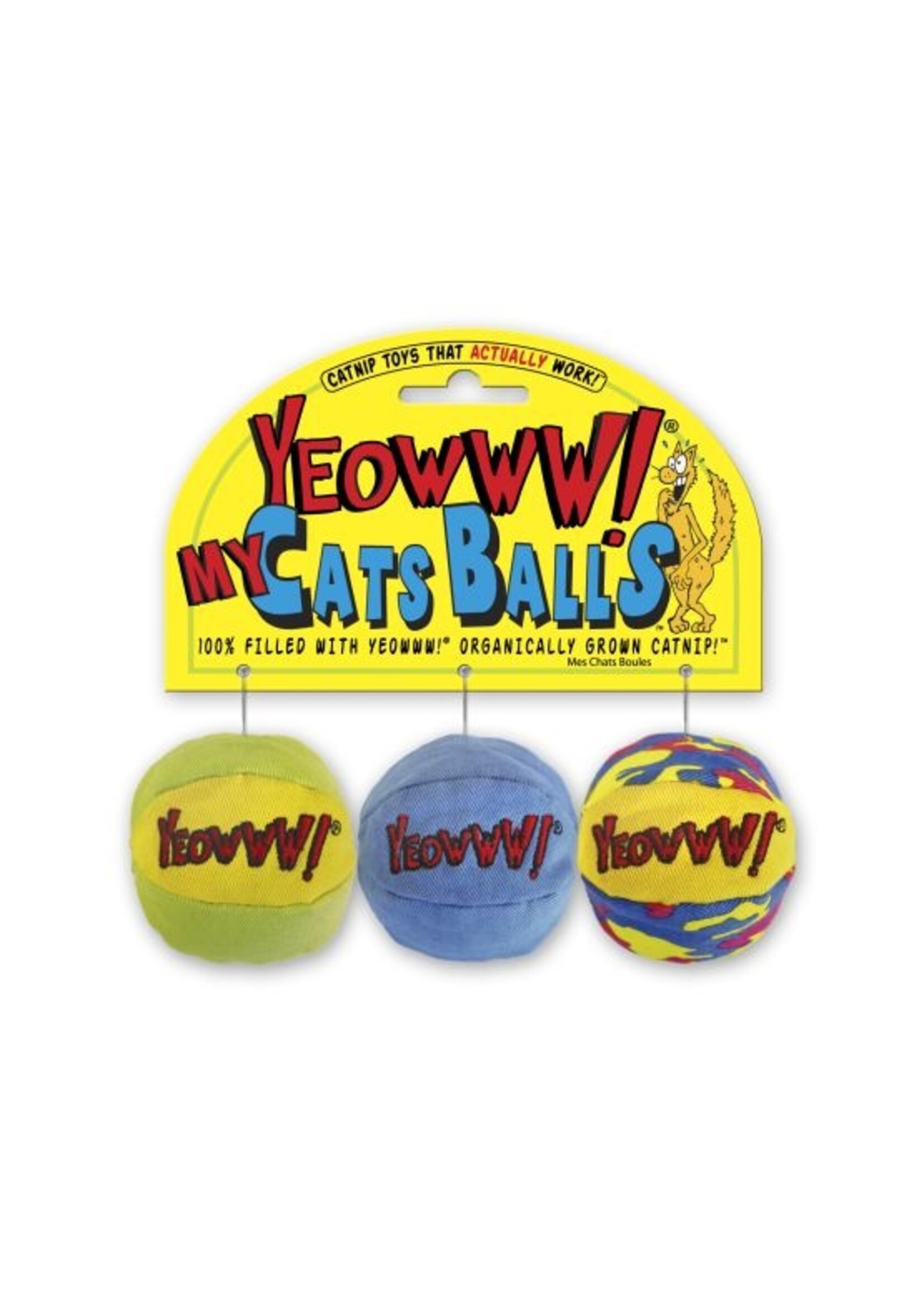 DUCKY WORLD JOUET D'HERBE A CHAT PAQUET 3 BALLES