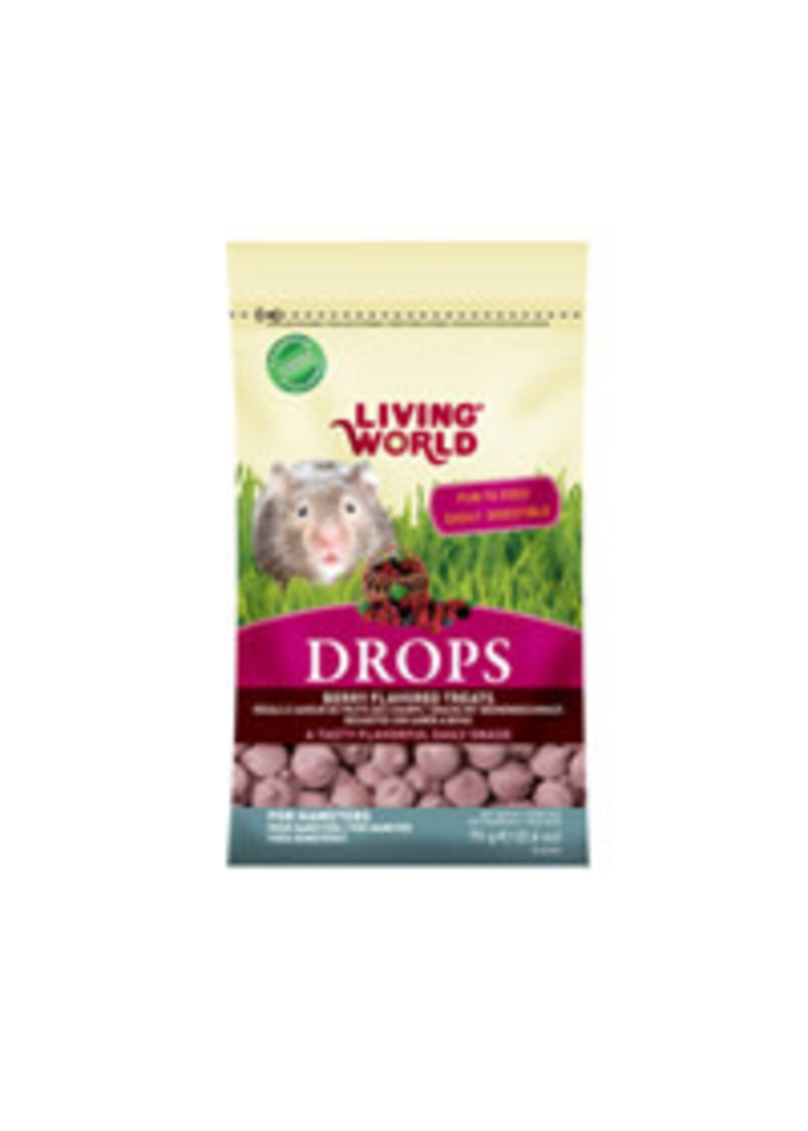 LIVING WORLD LIVING WORLD RÉGAL DROP AU PETITS FRUITS POUR HAMSTER 75 G