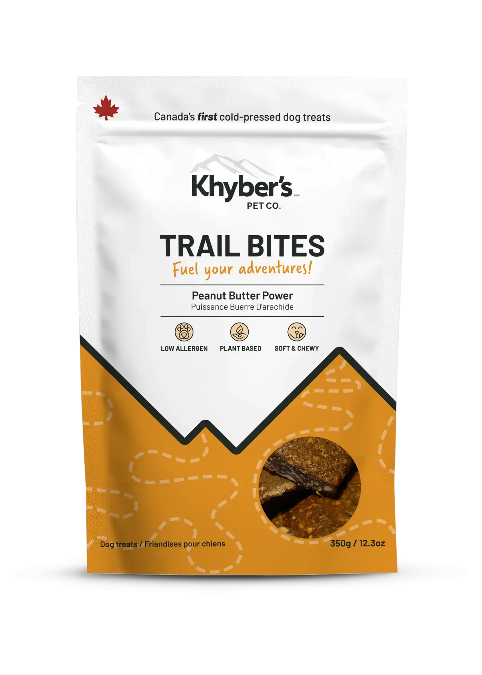 KHYBER'S KHYBER'S GÂTERIES POUR CHIEN BOUCHÉES RANDO ÉNERGIE BEURRE D'ARACHIDE 350 G