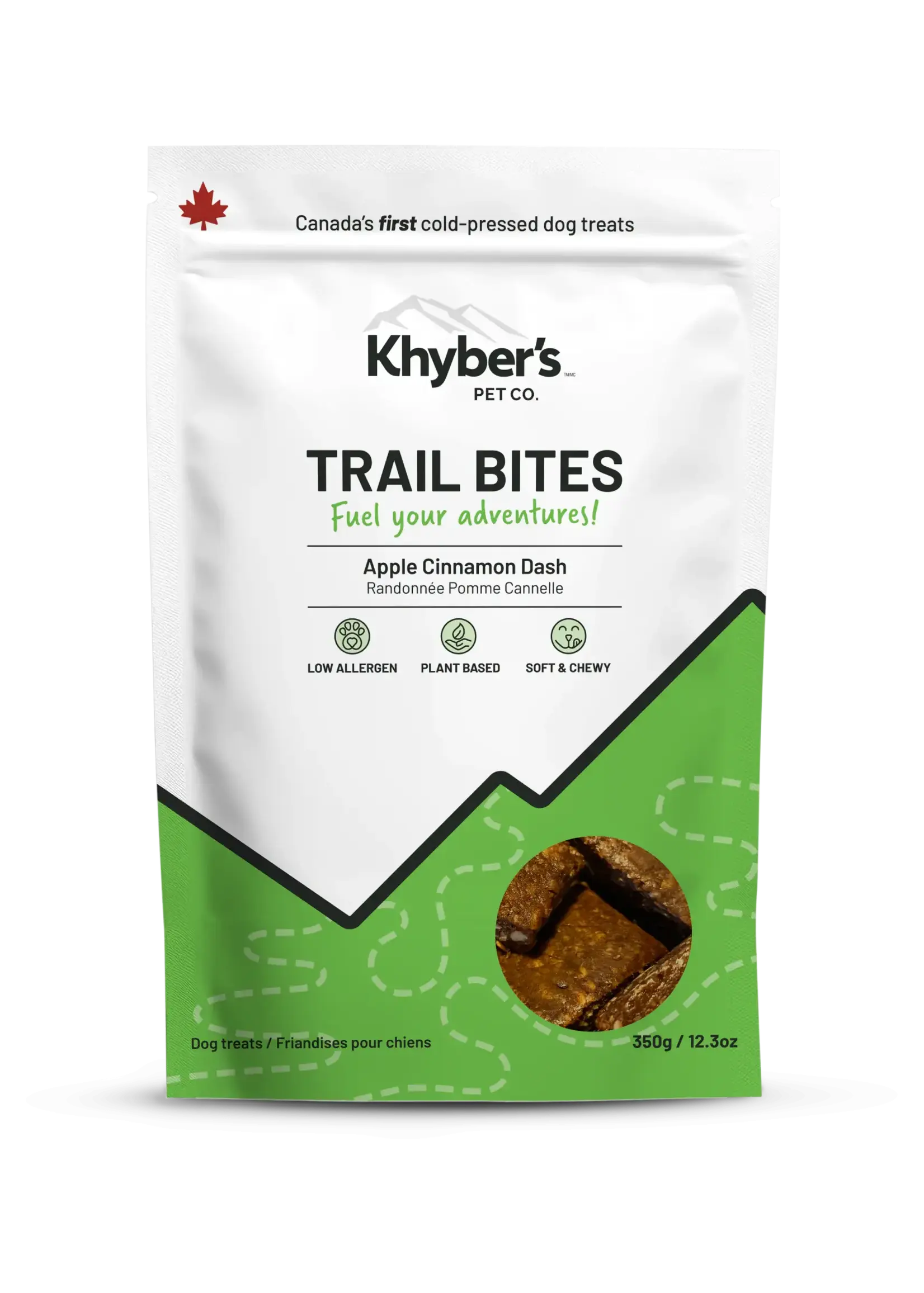 KHYBER'S KHYBER'S GÂTERIES POUR CHIEN BOUCHÉES RANDO VIGUEUR  POMME ET CANELLE 350 G