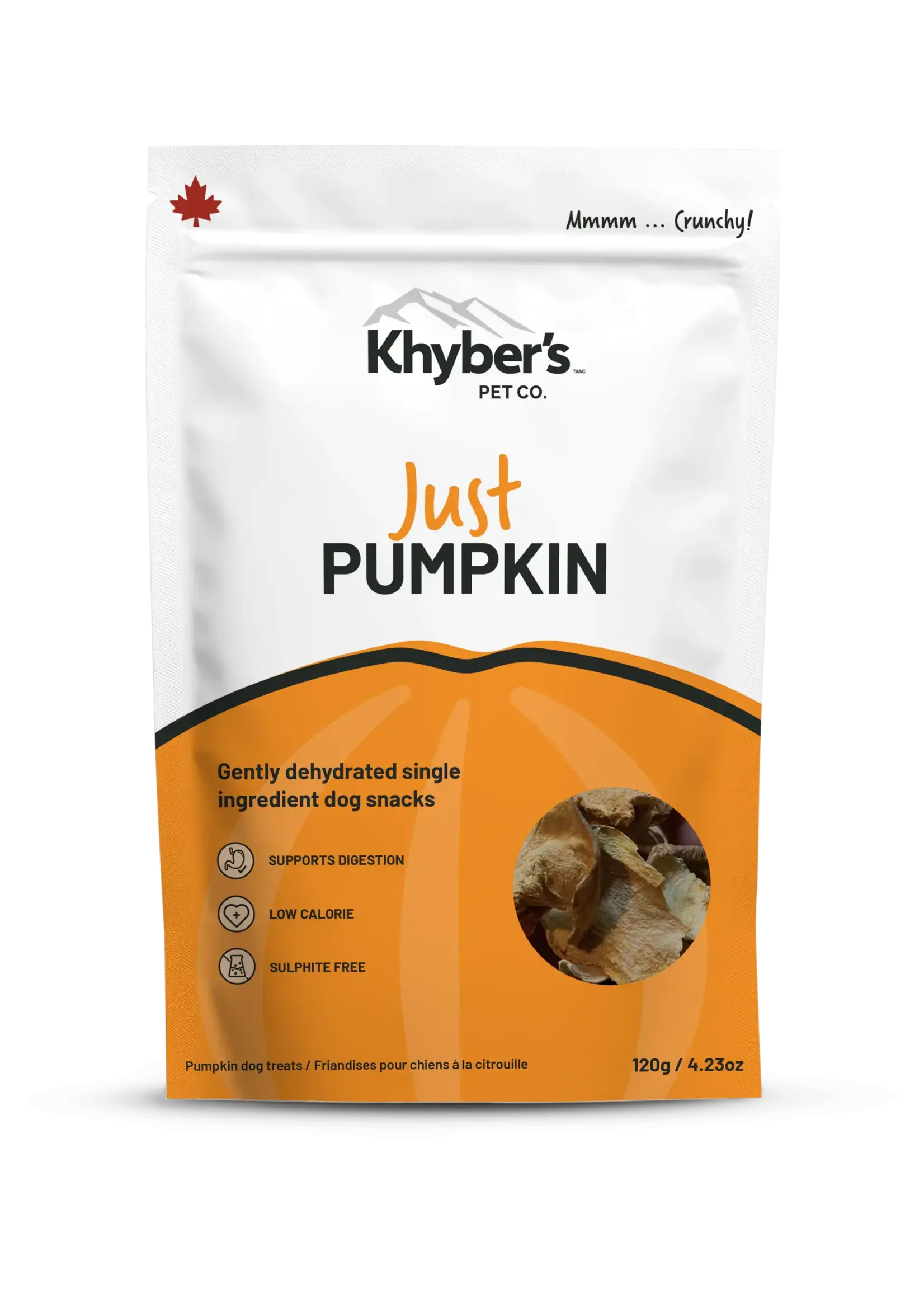 KHYBER'S KHYBER'S GÂTERIES POUR CHIEN JUSTE CITROUILLE 120G