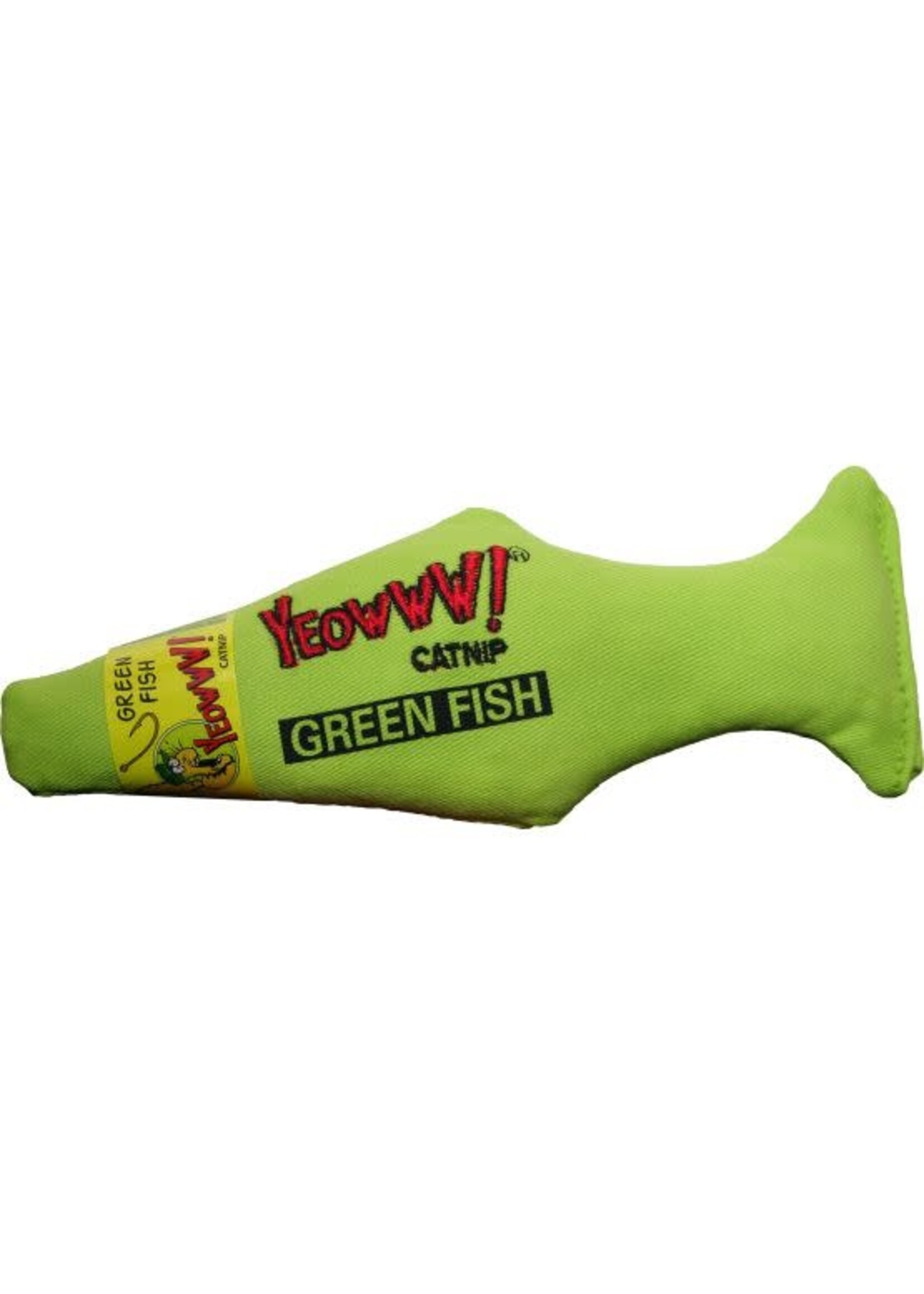 DUCKY WORLD JOUET D'HERBE A CHAT POISSON VERT 7''