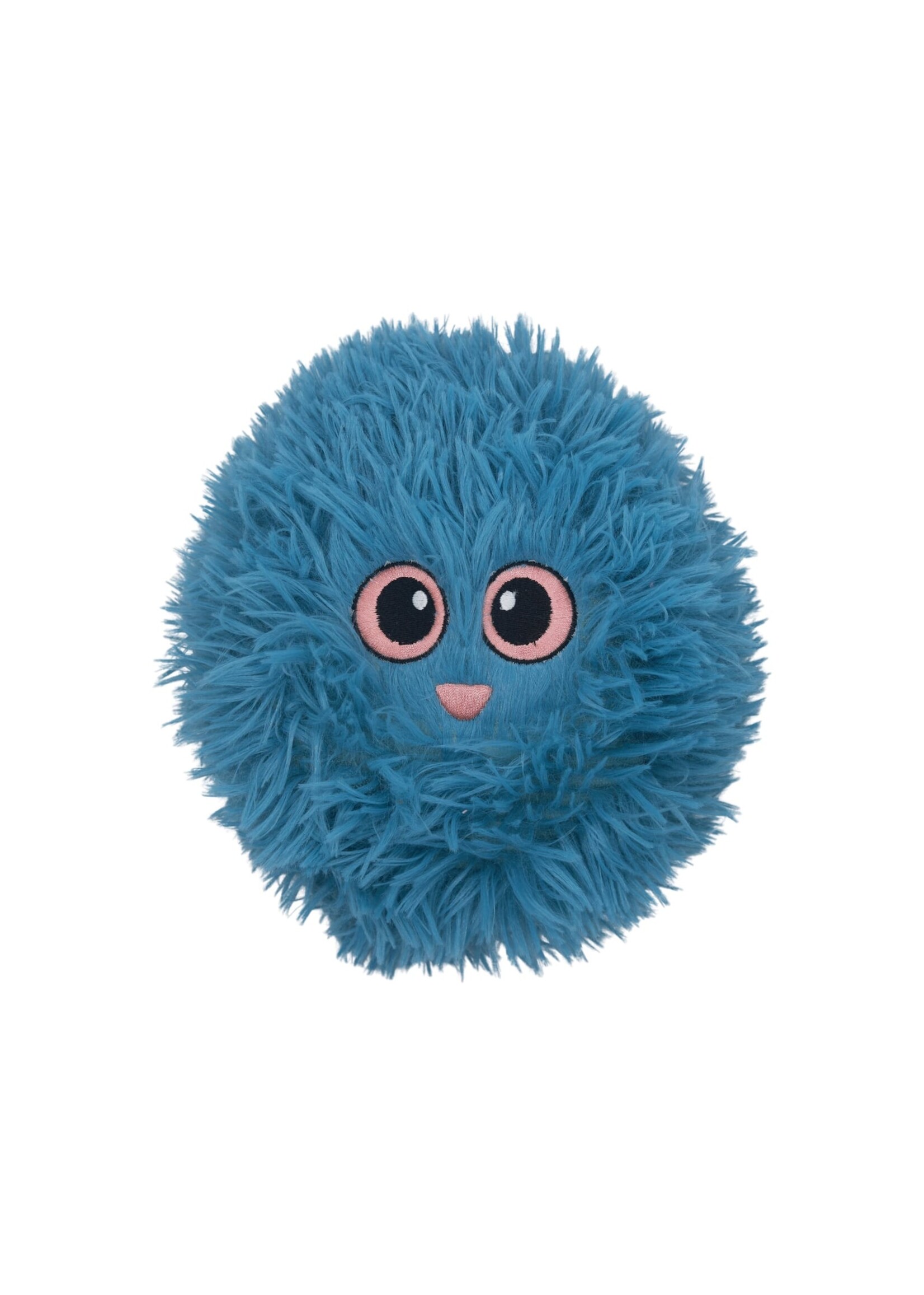 BUD'Z BUD'Z JOUET EN PELUCHE POUR CHIEN 3 TISSUS GROSSE BALLE JOUFFLUE BLEU ACIER 18 CM