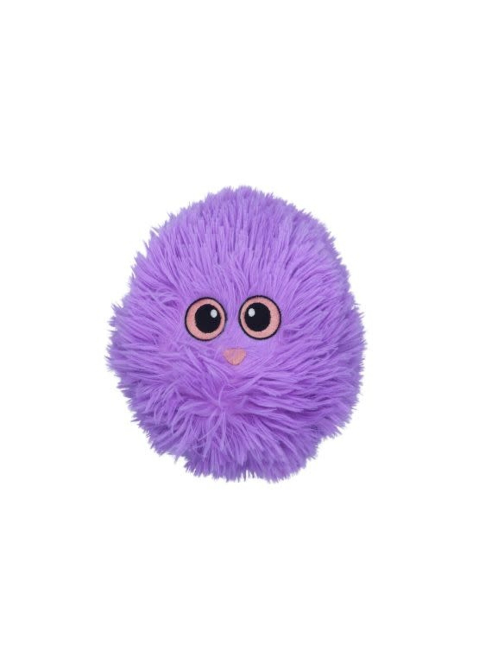 BUD'Z BUD'Z JOUET EN PELUCHE POUR CHIEN 3 TISSUS GROSSE BALLE JOUFFLUE MAUVE 18 CM