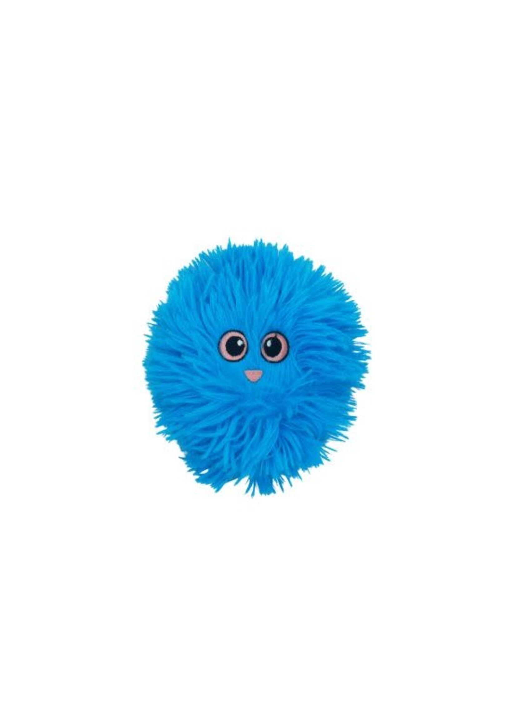 BUD'Z BUD'Z JOUET EN PELUCHE POUR CHIEN 3 TISSUS PETITE BALLE JOUFFLUE BLEU 10 CM