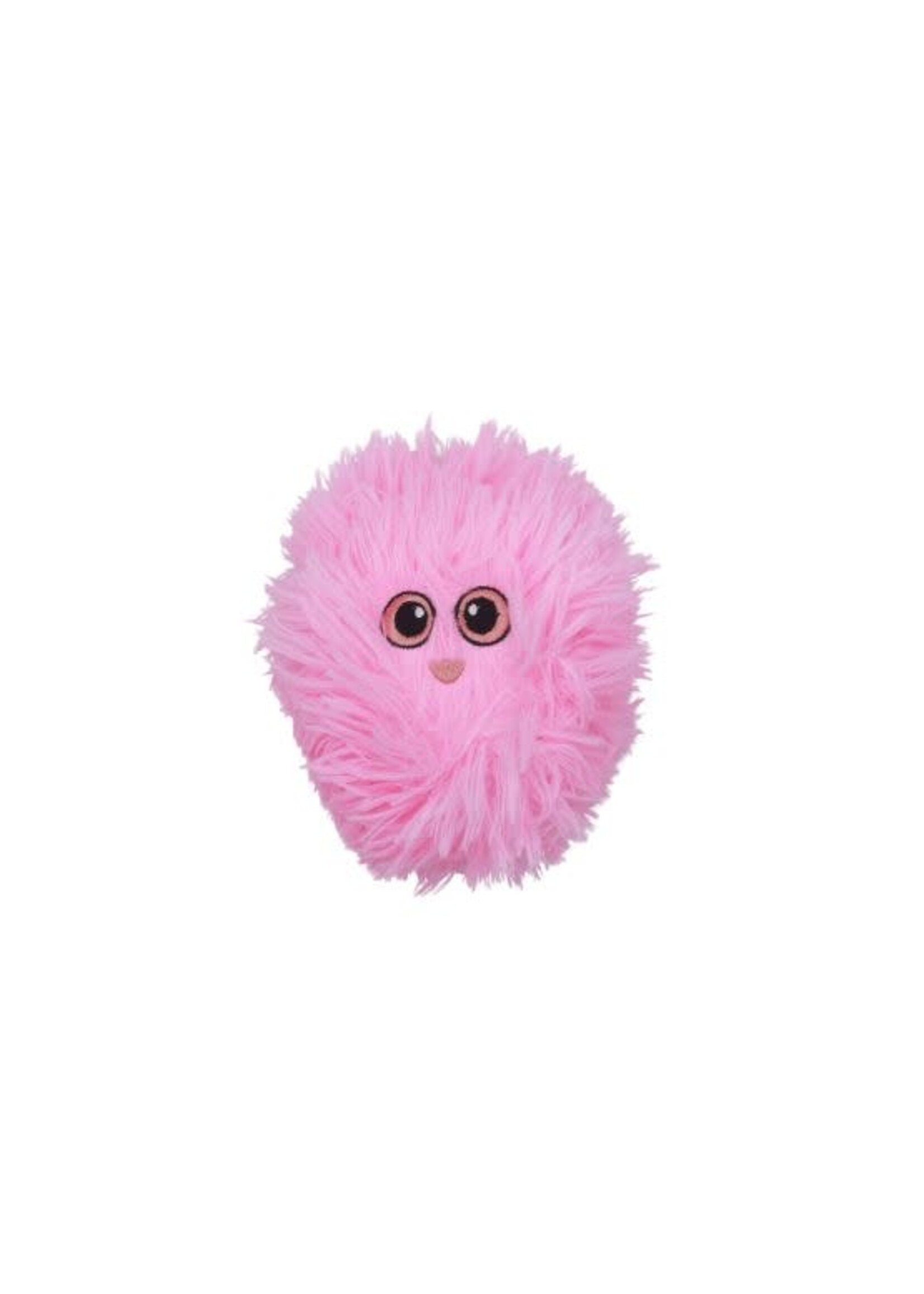 BUD'Z BUD'Z JOUET EN PELUCHE POUR CHIEN 3 TISSUS PETITE BALLE JOUFFLUE ROSE 10 CM