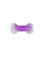 BUD'Z BUD'Z JOUET POUR CHIEN CAOUTCHOUC LUMINEUX OS À POINTES MAUVE 15.5 CM