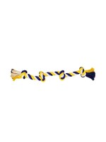 BUD'Z BUD'Z JOUET POUR CHIEN CORDE 4 NOEUDS BLEU ET JAUNE 70 CM