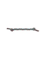 BUD'Z BUD'Z JOUET POUR CHIEN CORDE FLOTTANTE TRESSE AVEC NOEUDS ORANGE ET BLEU 48 CM