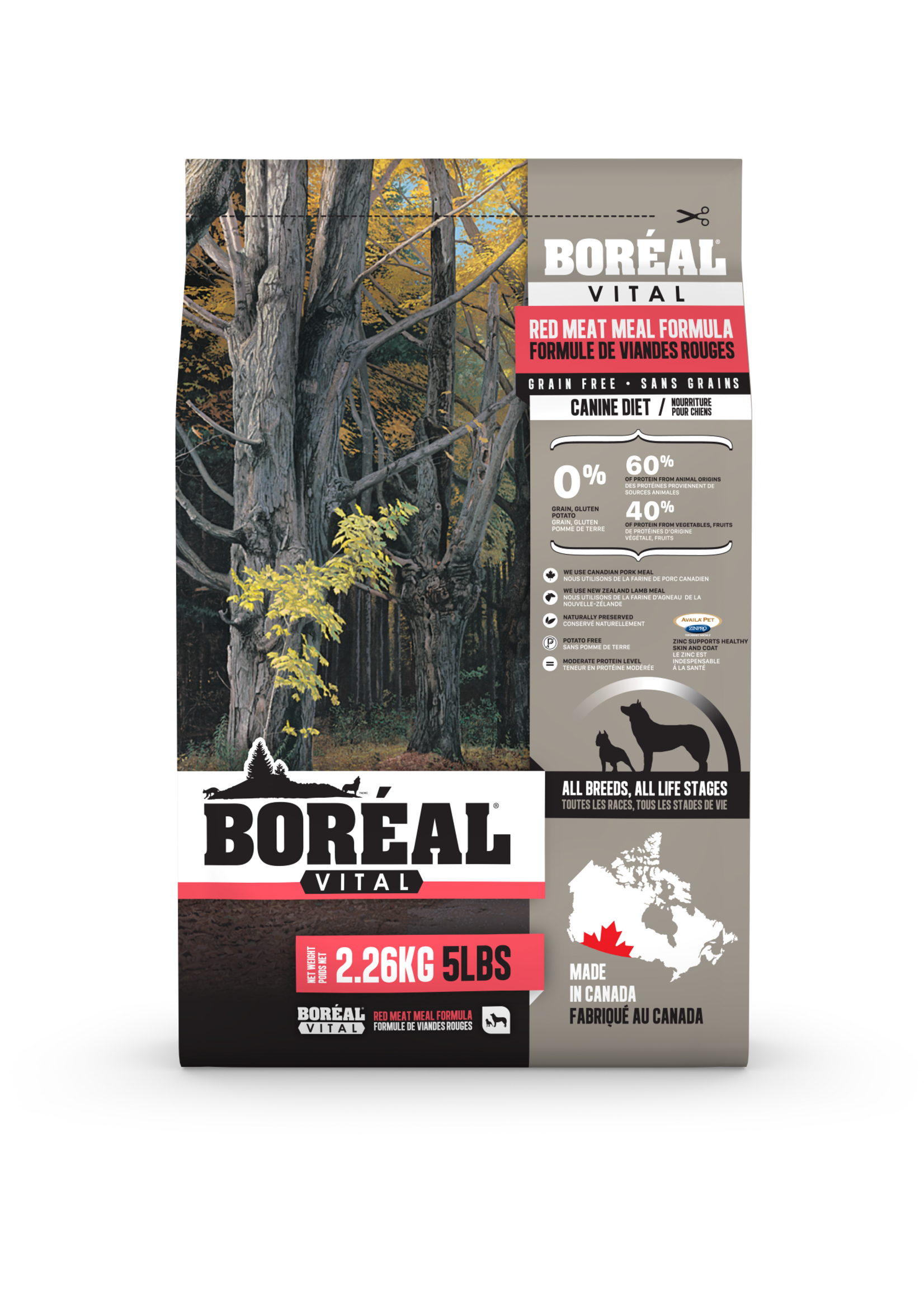 BOREAL BOREAL VITAL CHIEN A LA VIANDE ROUGE SANS GRAINS