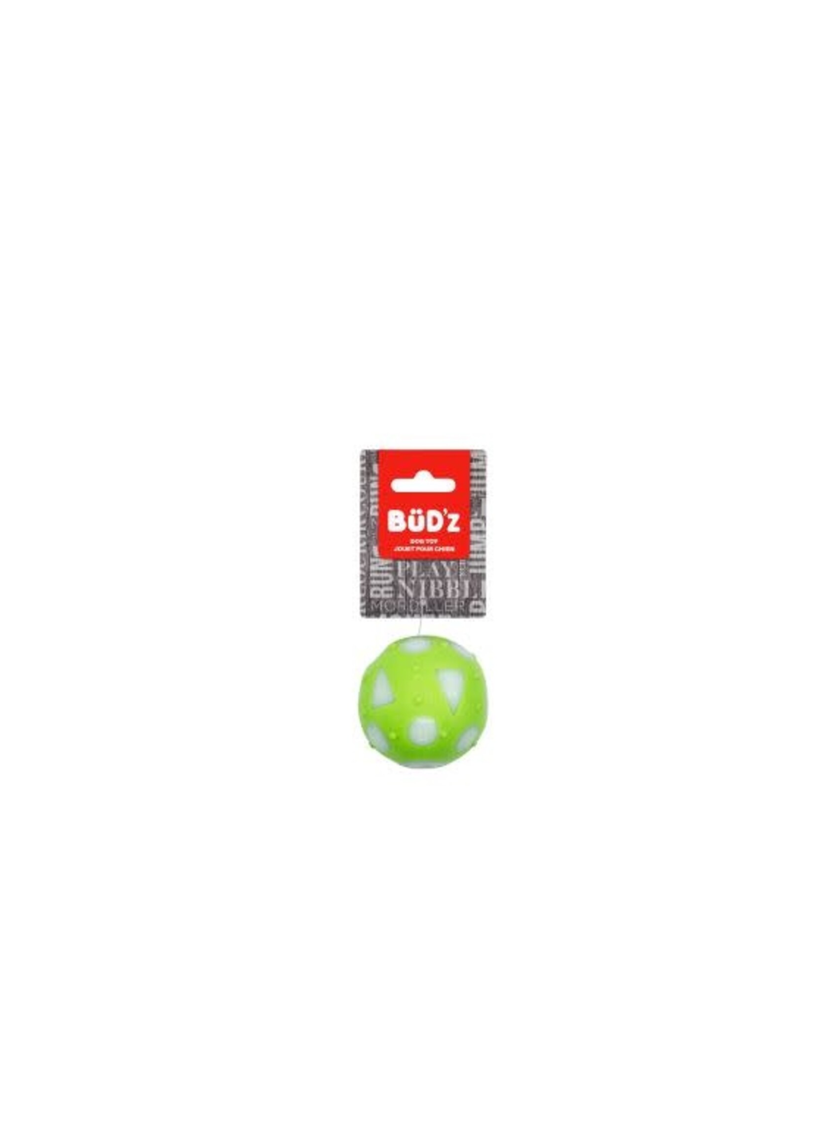 BUD'Z BUD'Z JOUET CHIEN CAOUTCHOUC BALLE PLEINE VERT LIME 6CM