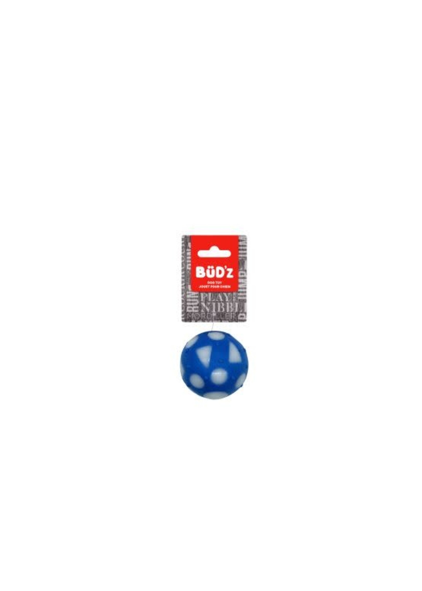 BUD'Z BUD'Z JOUET CHIEN CAOUTCHOUC BALLE PLEINE BLEUE PETITE 6CM