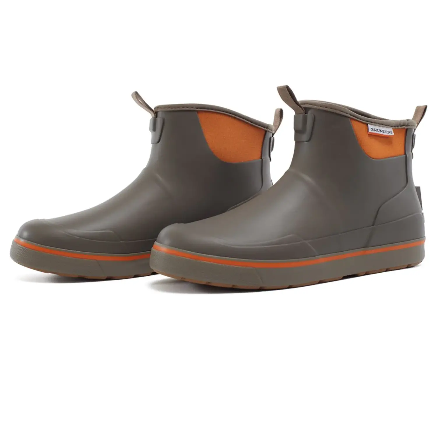 Grundens Deck-Boss Ankle Boot Men 8 Womens 9 Brindle Brown Orange Waterproof Grundéns Deck-Boss Ankle Boots – Grundens main image 2