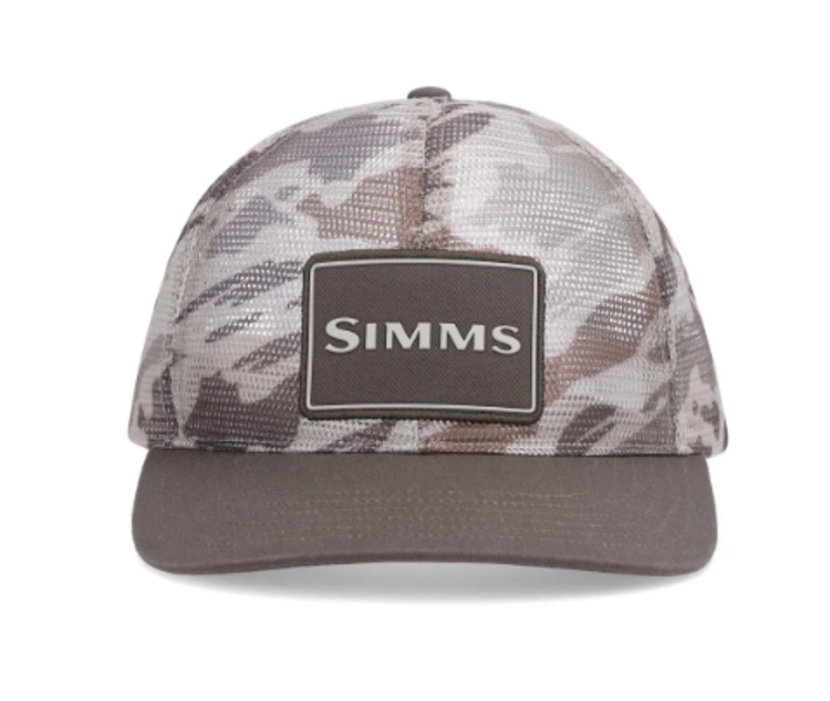 Simms Mesh All-Over Trucker Ghost Camo Stone