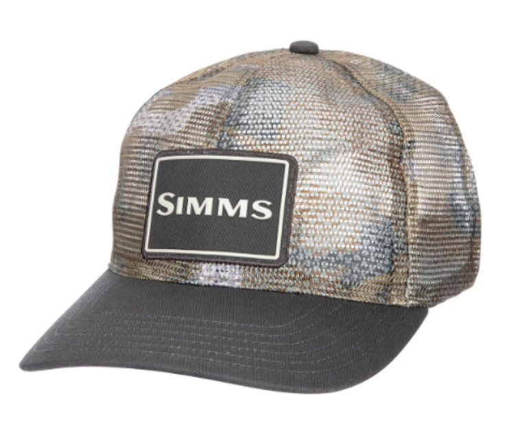 Simms Mesh All-Over Trucker Ghost Camo Stone