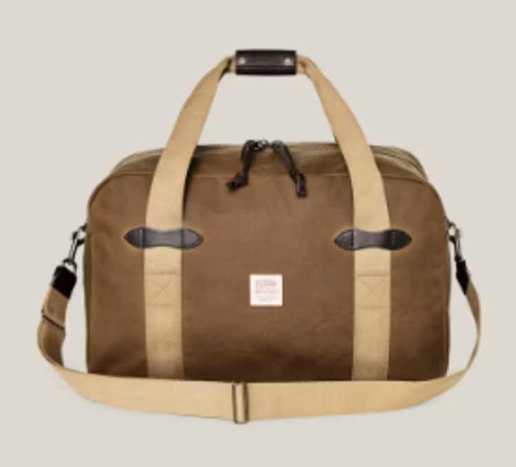 Filson Tin Cloth Medium Duffle Bag- Dark Tan