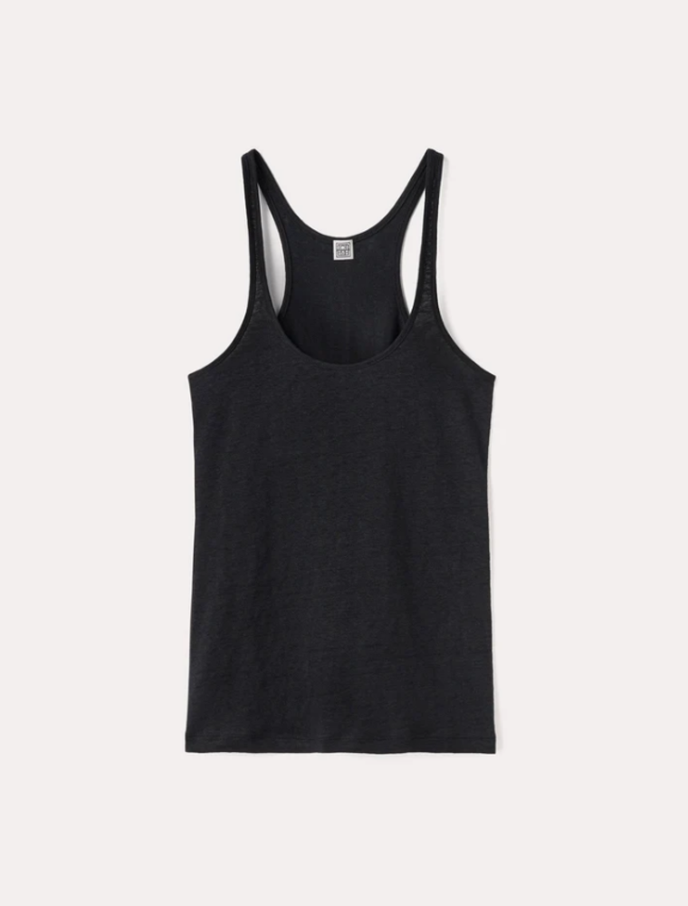 Toteme Scoop Neck Linen Tank Top