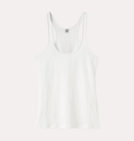 Toteme Scoop Neck Linen Tank Top