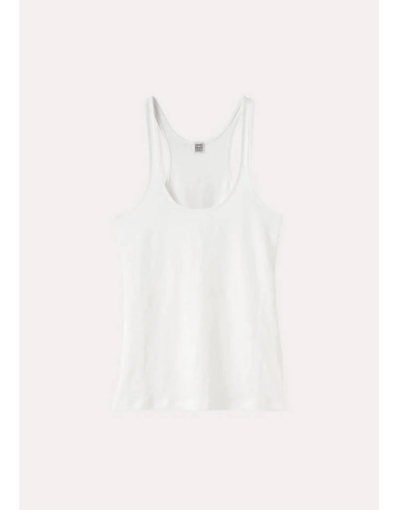 Toteme Scoop Neck Linen Tank Top