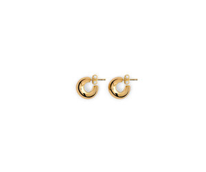 Simone Earrings Gold | Lie Studio - vert
