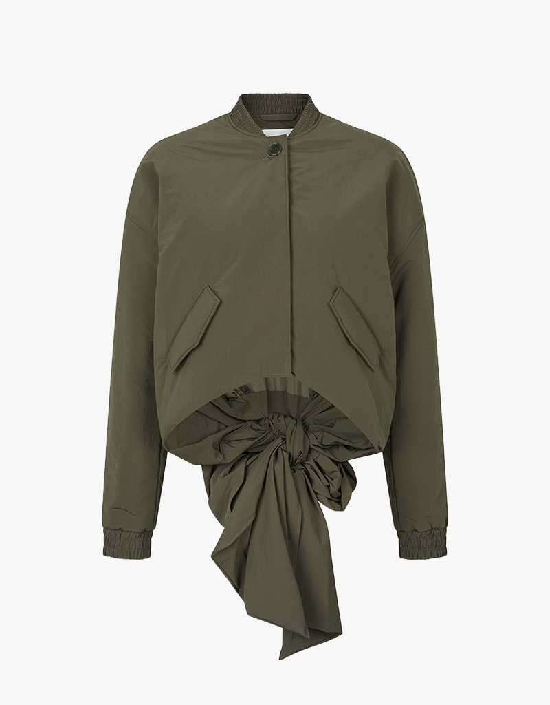 ジャケット [Cecilie Bahnsen]Ubon Jacket Recycled Taffeta Grey Olive Ubon Jacket Olive | Cecilie Bahnsen - vert