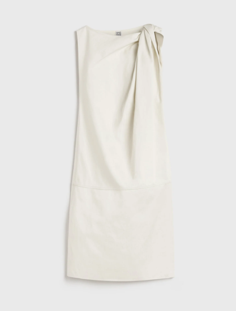 Toteme Shoulder-twist satin dress