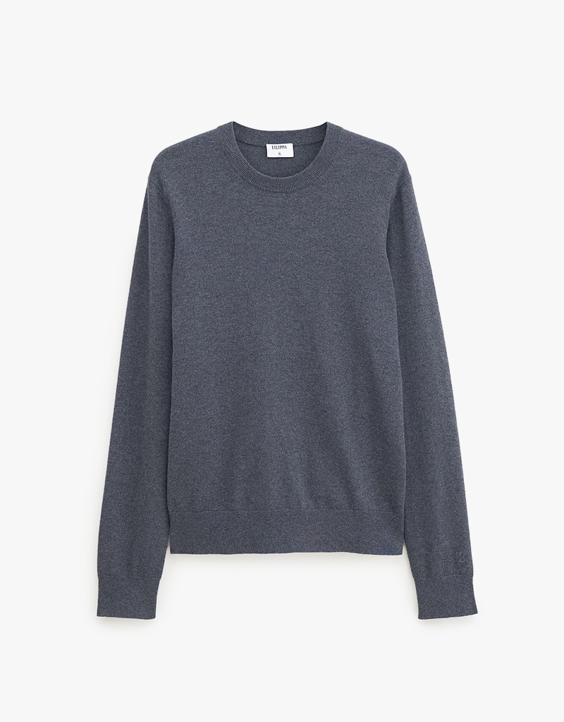 Cotton Merino Sweater Dark Grey Filippa K