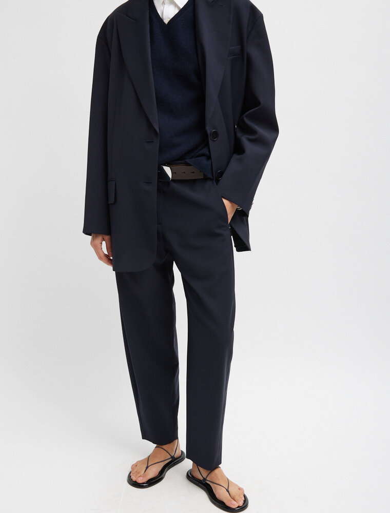 Tibi Tropical Wool Reese Sculpted Trouser