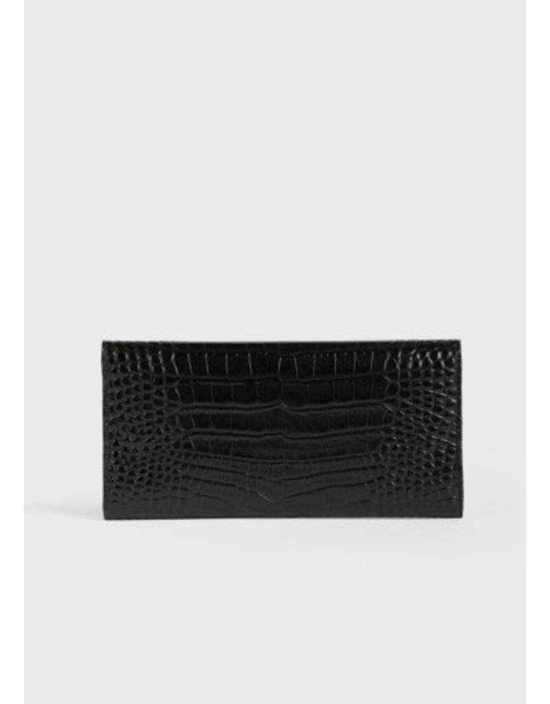 Toteme T-Lock Croco-Embossed Leather Wallet