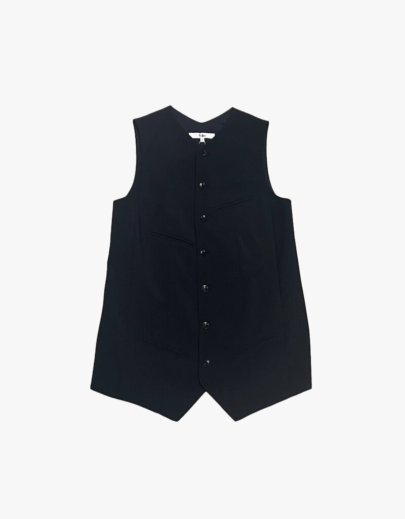 Tibi Tropical Wool Easy Vest