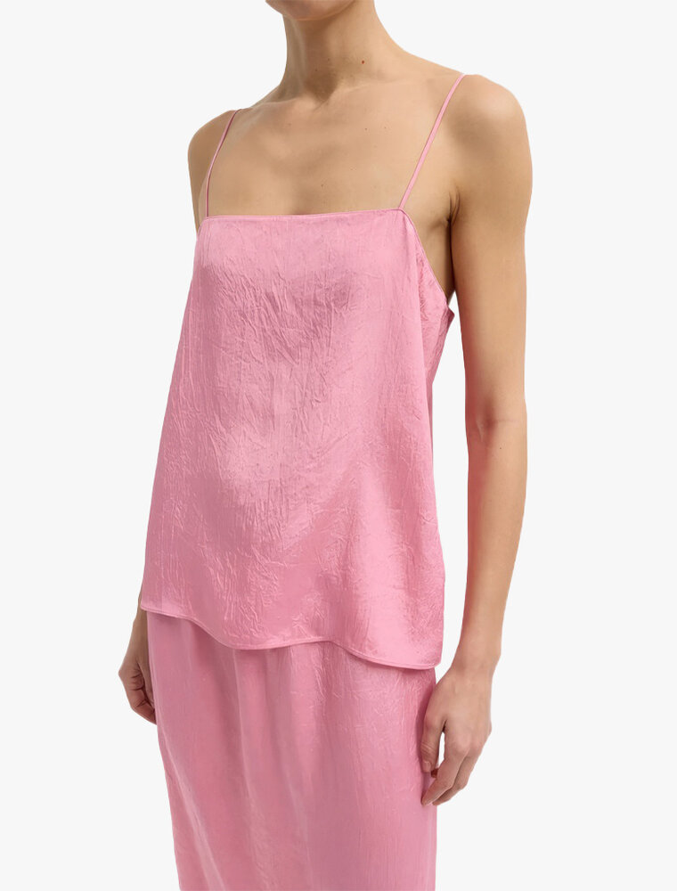 Tibi Summer Acetate Crinkle Cami