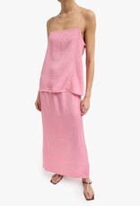 Tibi Summer Acetate Crinkle Maxi Slip Skirt