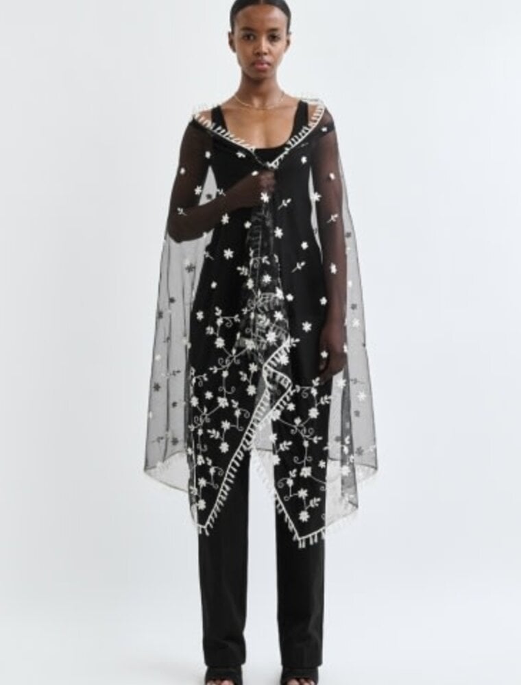 Toteme Floral Tulle Shawl