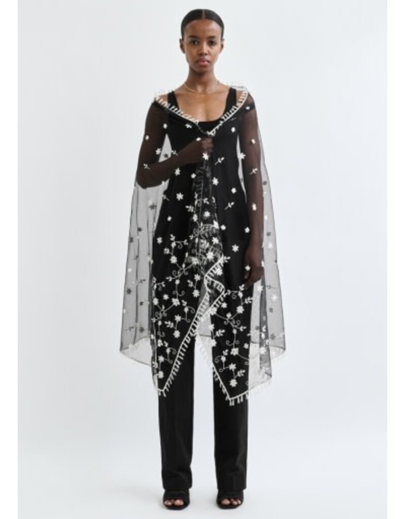Toteme Floral Tulle Shawl