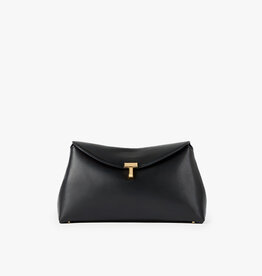 Toteme T-Lock leather clutch