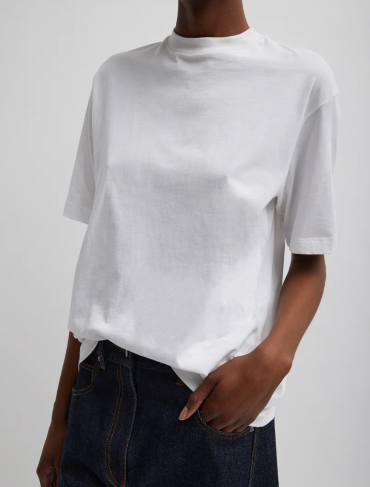 Tibi TShirt Program Mock Neck Unisex T