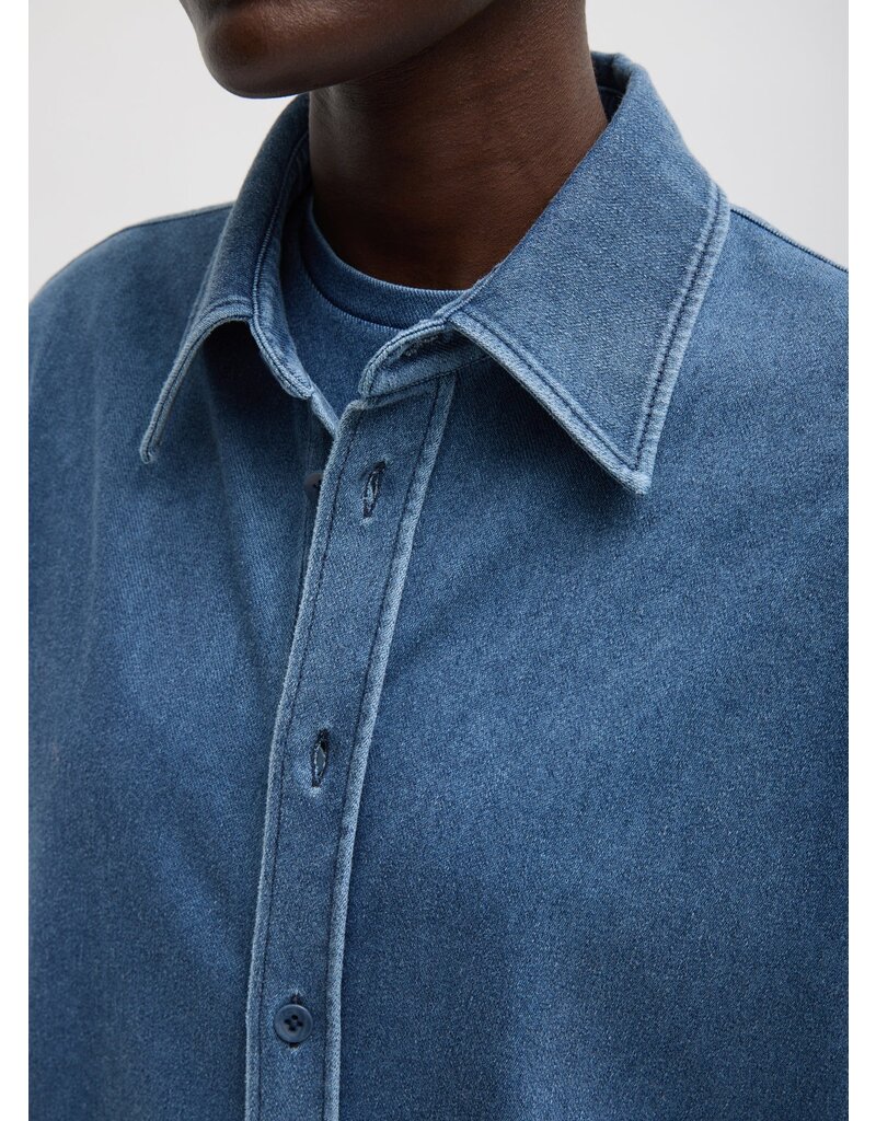Tibi Stretch Denim Easy Shirt