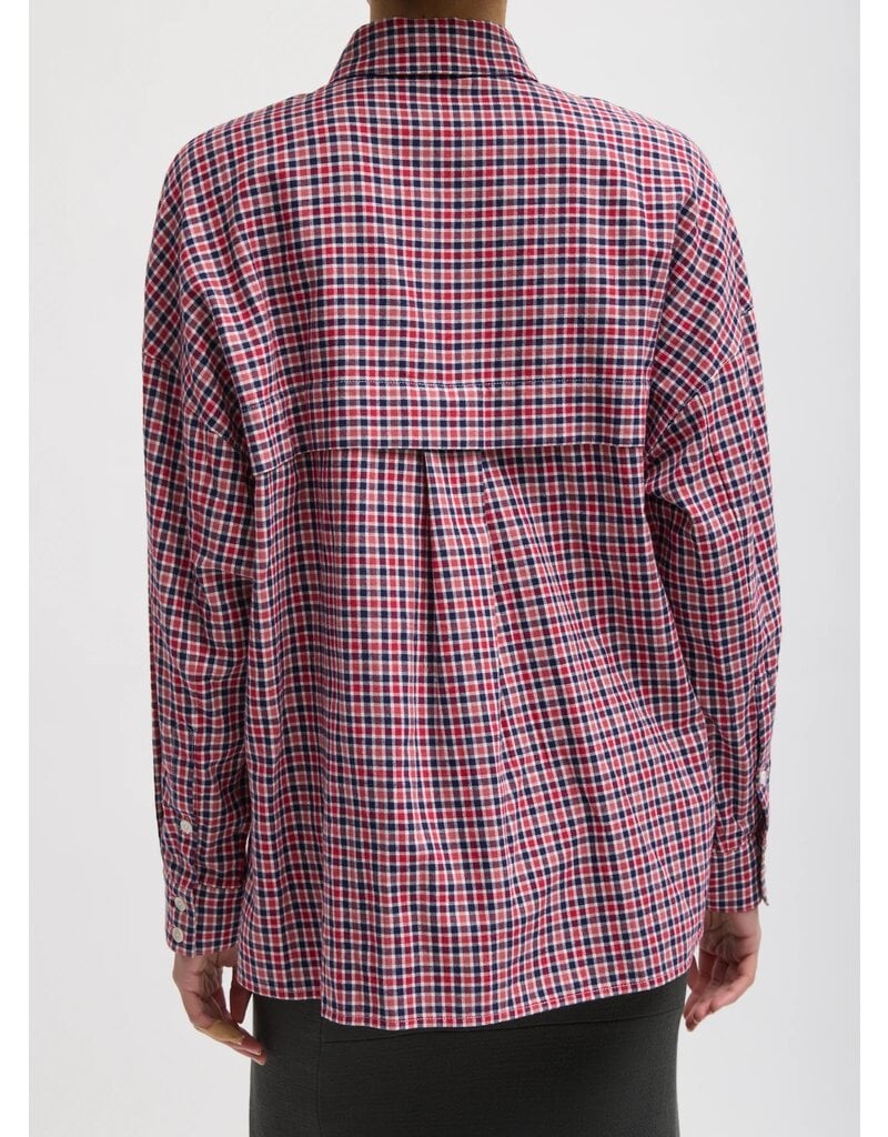 Tibi Flannel Menswear Shirting Oversized Shirt