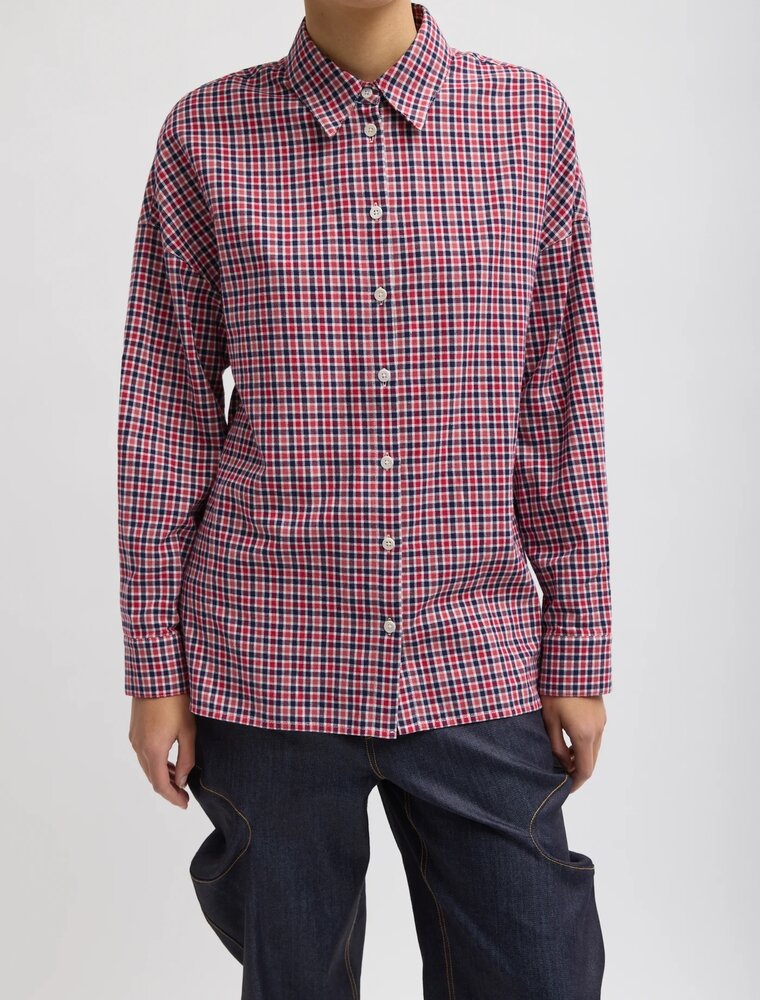 Tibi Flannel Menswear Shirting Oversized Shirt