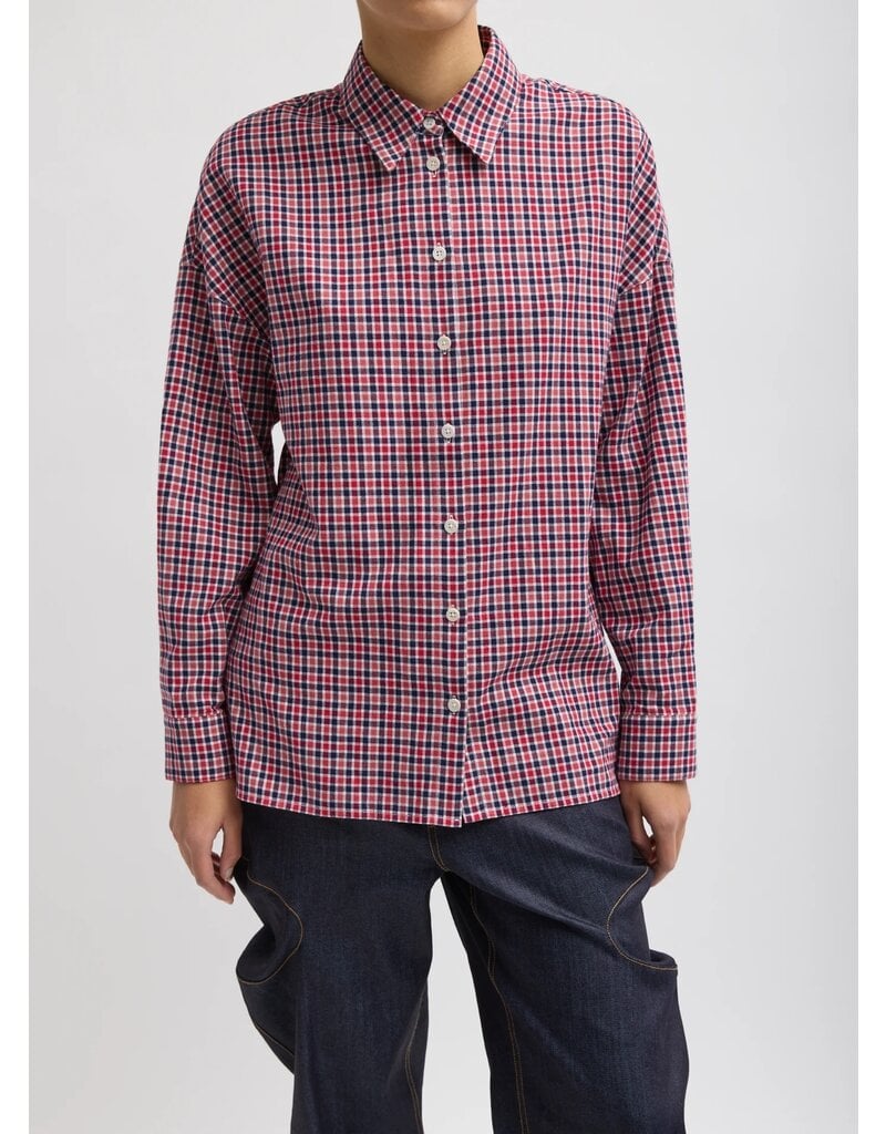Tibi Flannel Menswear Shirting Oversized Shirt