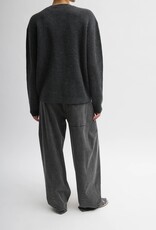 Tibi Cardigan Stitch Split Front Crewneck Easy