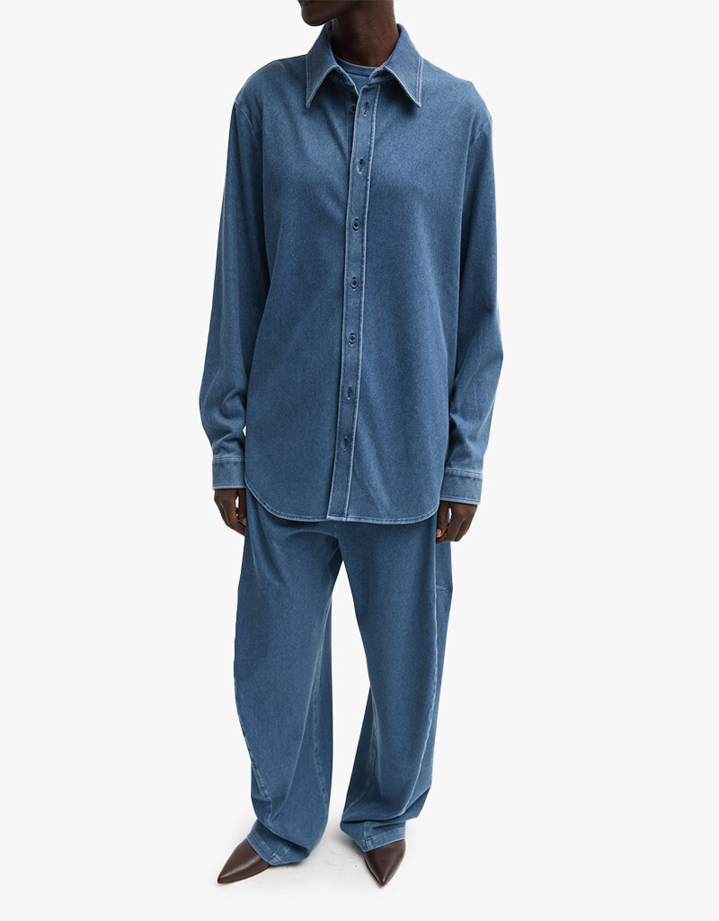 Tibi Stretch Denim Easy Shirt