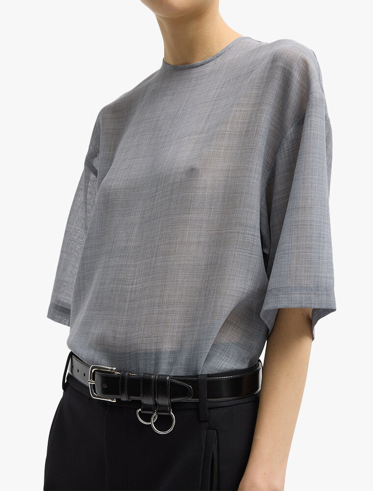 Tibi Sheer Wool Gauze Easy T